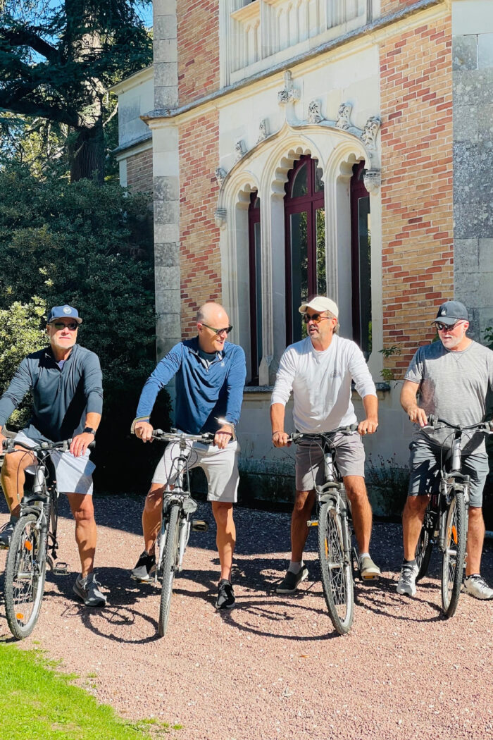 riding bikes in La Roche Posey