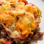 cheesy tomato casserole with meat