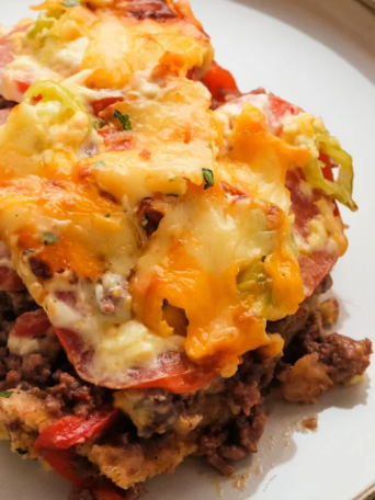 cheesy tomato casserole with meat