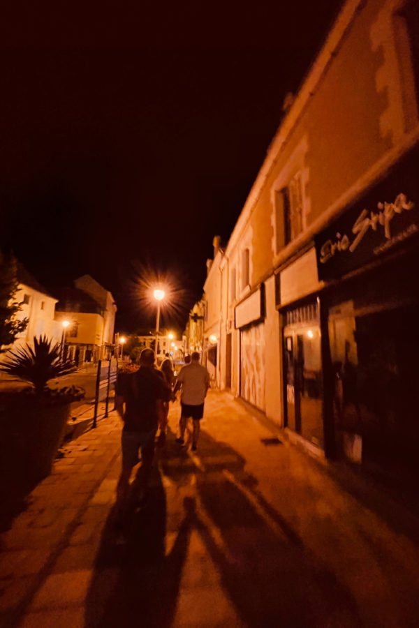 walking the streets at night in France