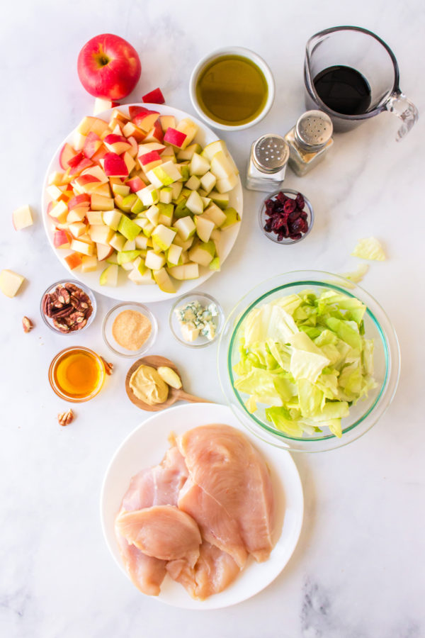 ingredients to make a harvest salad