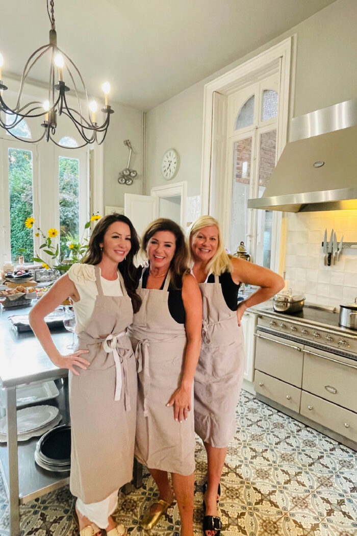 cooking in chateau kitchen