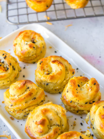 plate of swirled mini potato cups