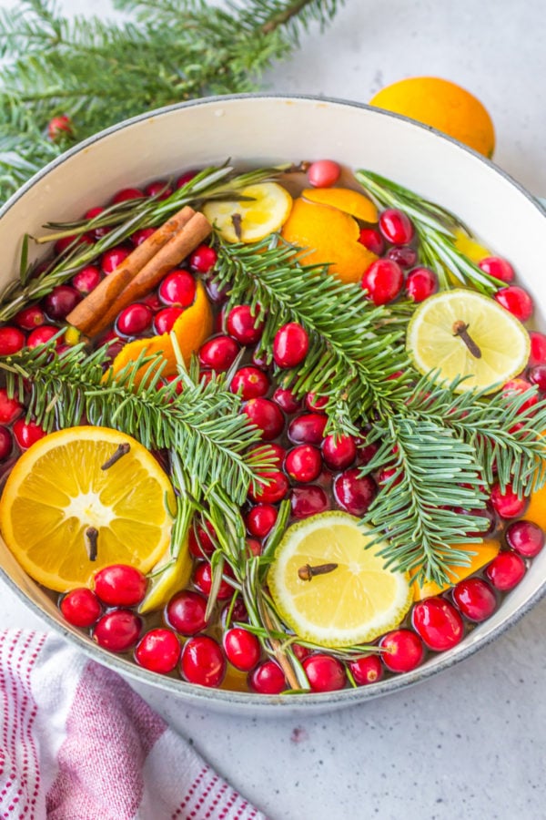 a Dutch oven with Christmas Simmer Pot