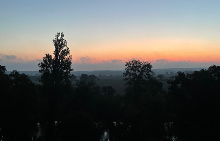 sunset at chateau