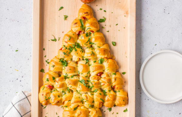 Christmas Tree Appetizer made out of pastry