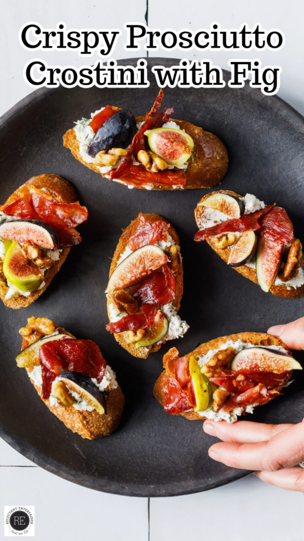 Crispy Prosciutto Crostini with Fig