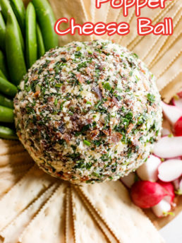 holiday cheese ball with veggies