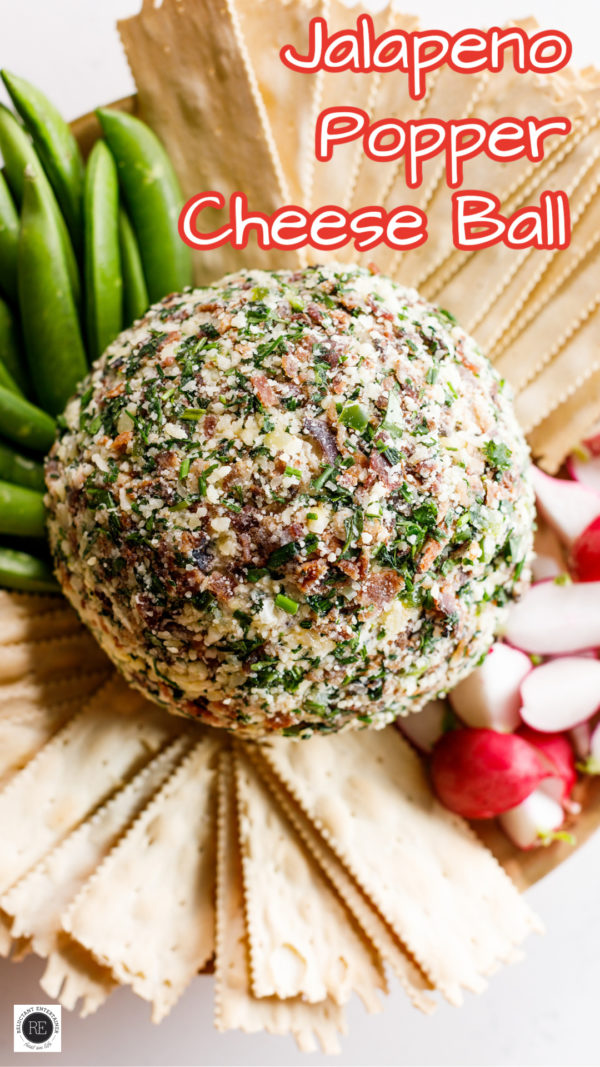 holiday cheese ball with veggies