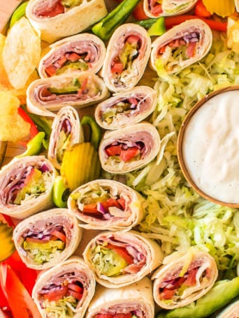 sandwiches in tortilla wrap