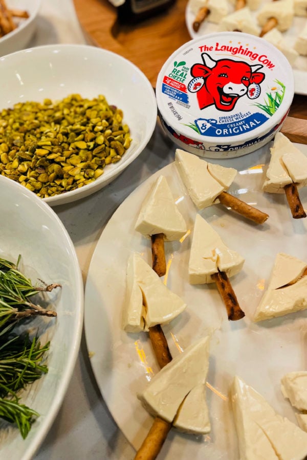 ingredients to make Laughing Cow Christmas Trees