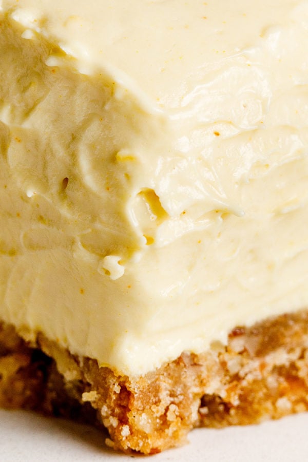 creamy serving of cheesecake bar