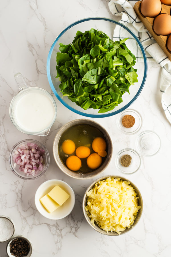 ingredients to make Quiche Florentine