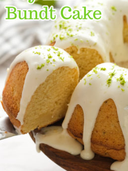 cutting a piece of lime cake