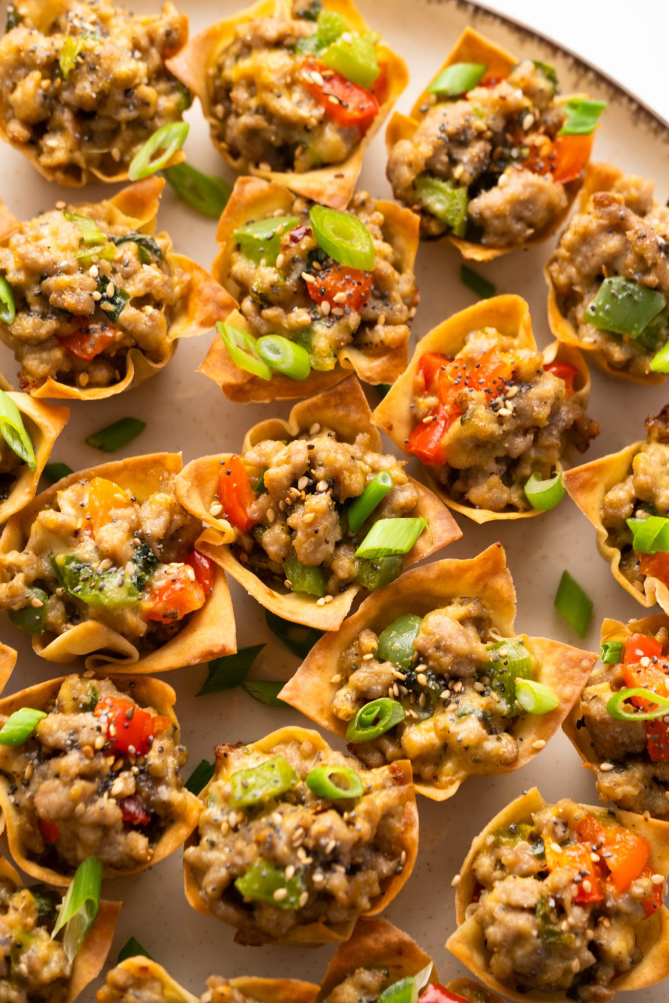 Sausage Wonton Bites Reluctant Entertainer