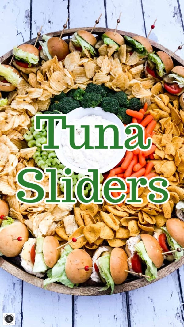 Tuna Sliders on a board