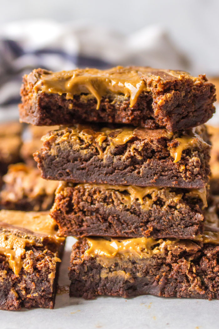 a bite of Cookie Butter Brownie