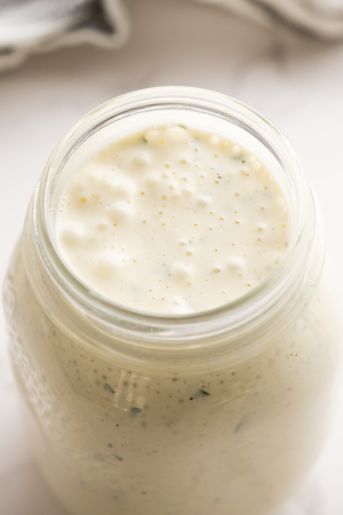 a jar of pineapple dressing