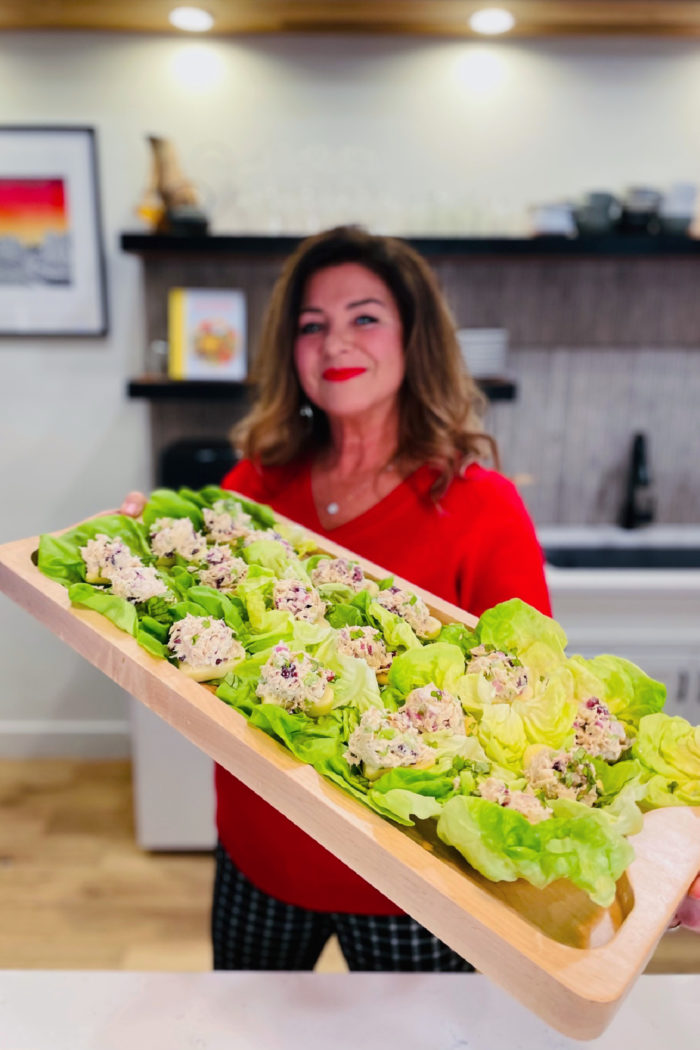 tuna apple salad board