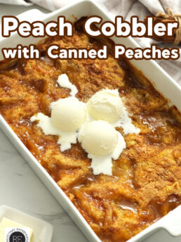 Peach Cobbler with Canned Peaches