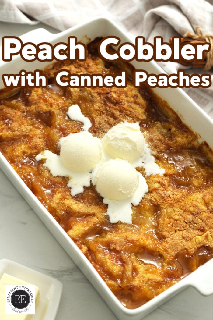 Peach Cobbler with Canned Peaches
