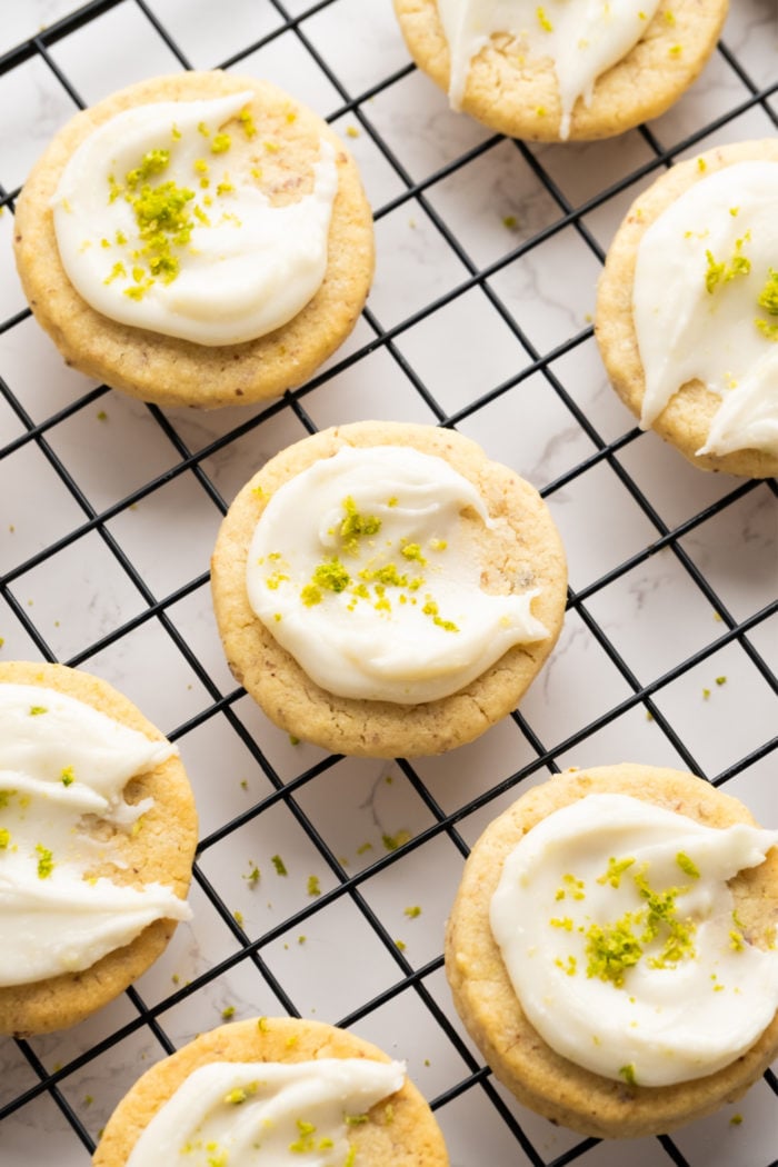 baked cookies on rack