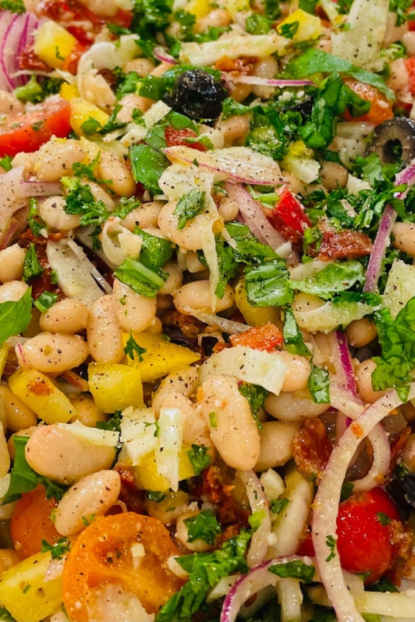 white beans and veggies salad