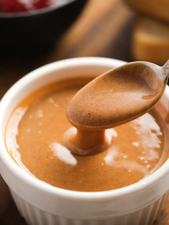 a spoonful of homemade PB