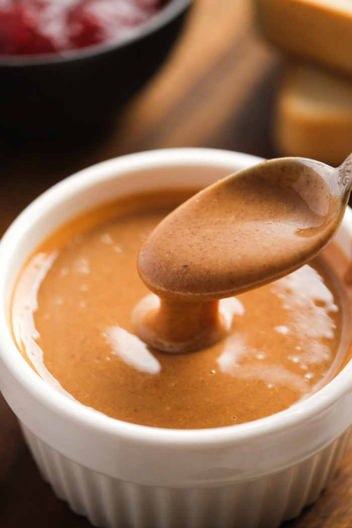 a spoonful of homemade PB