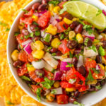 Spicy Black Bean Salsa with lime
