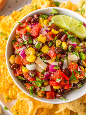 Spicy Black Bean Salsa with lime