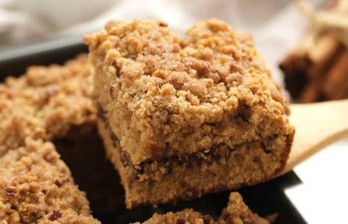 a big serving of Applesauce Coffee Cake