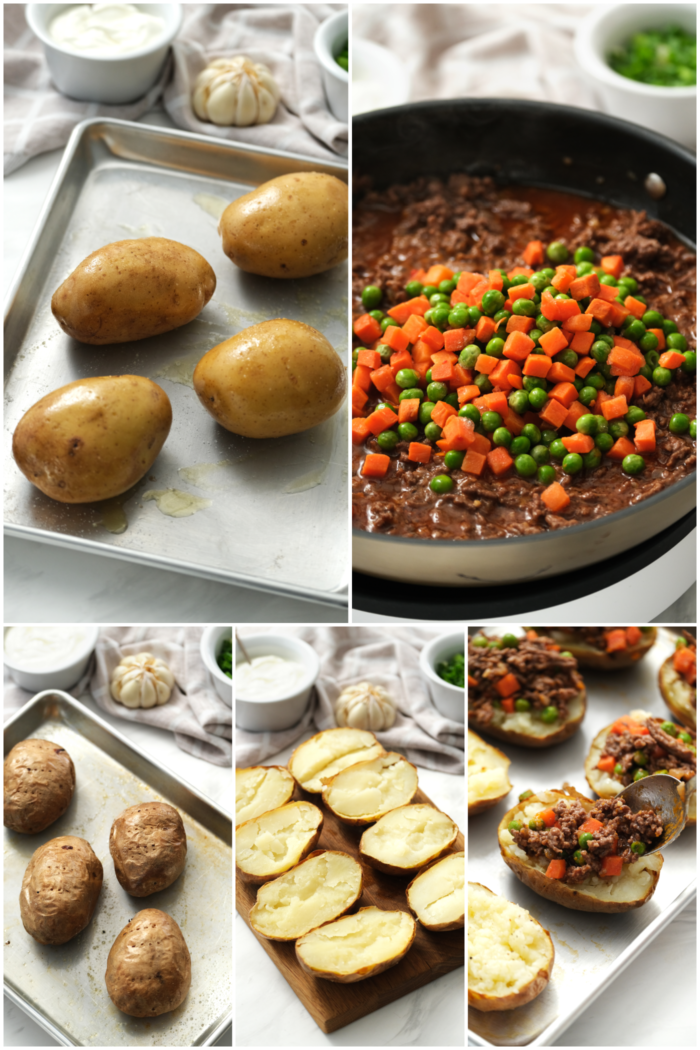 how to make Cottage Pie Baked Potatoes