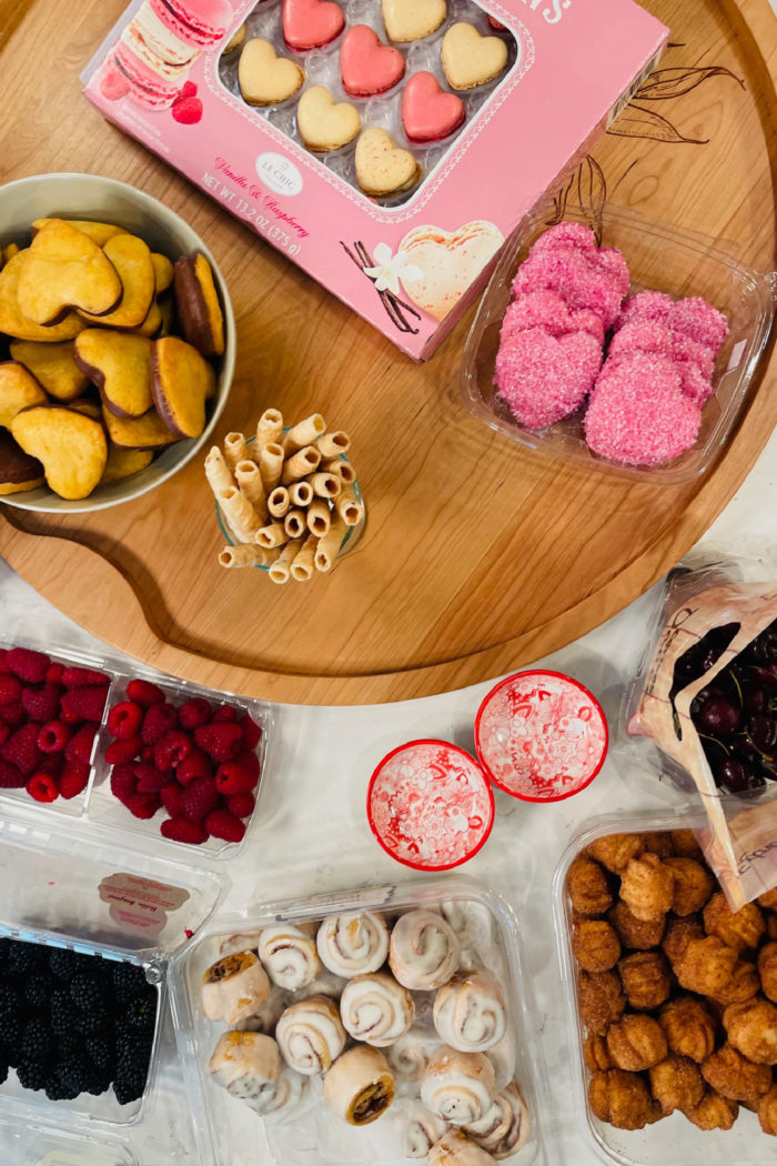 ingredients to make a sweet snack board