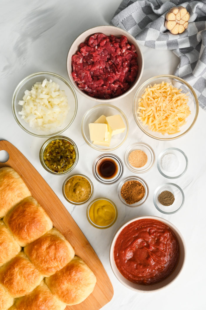 ingredients to make Sloppy Joe Sliders