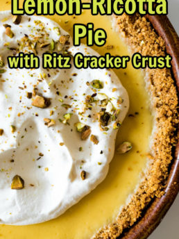 Lemon Ricotta Pie with a Ritz Cracker Crust