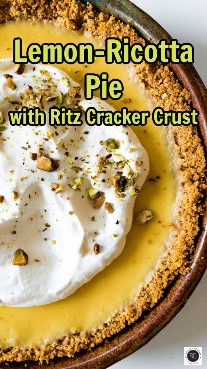 Lemon Ricotta Pie with a Ritz Cracker Crust
