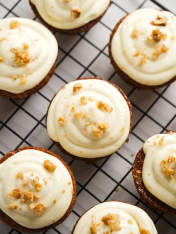Mini Carrot Cakes with frosting