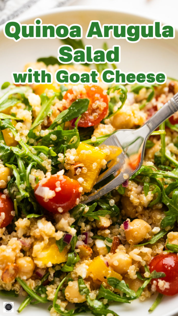 Quinoa Arugula Salad with Goat Cheese
