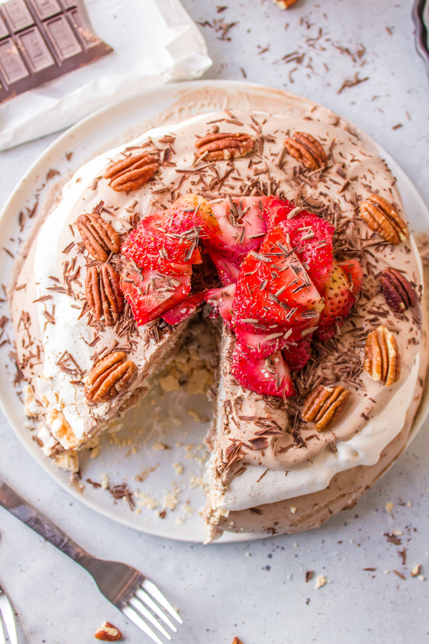 Chocolate Meringue Torte - Reluctant Entertainer