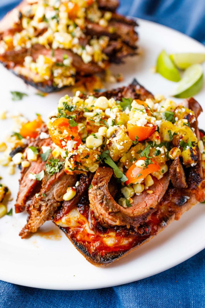 Open Face Flank Steak Sandwiches - Reluctant Entertainer