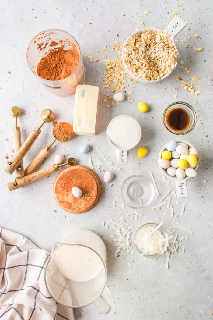 ingredients to make Birds Nest Cookies