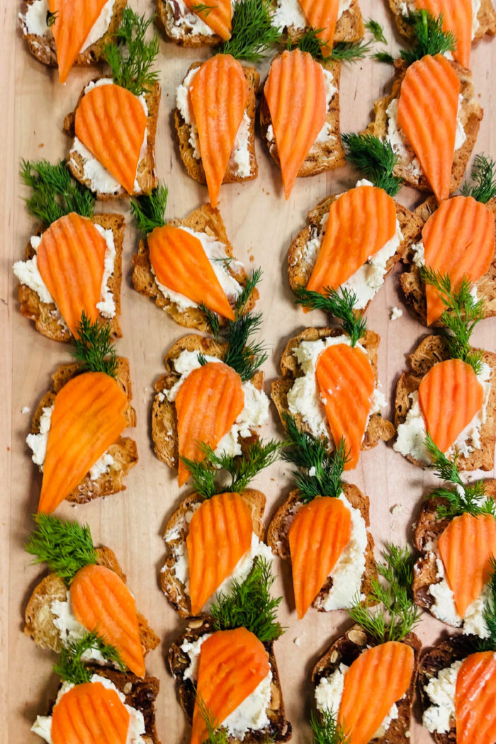 Easter Carrot Appetizer with Boursin cheese