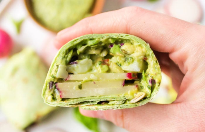 wrap with veggies and sauce