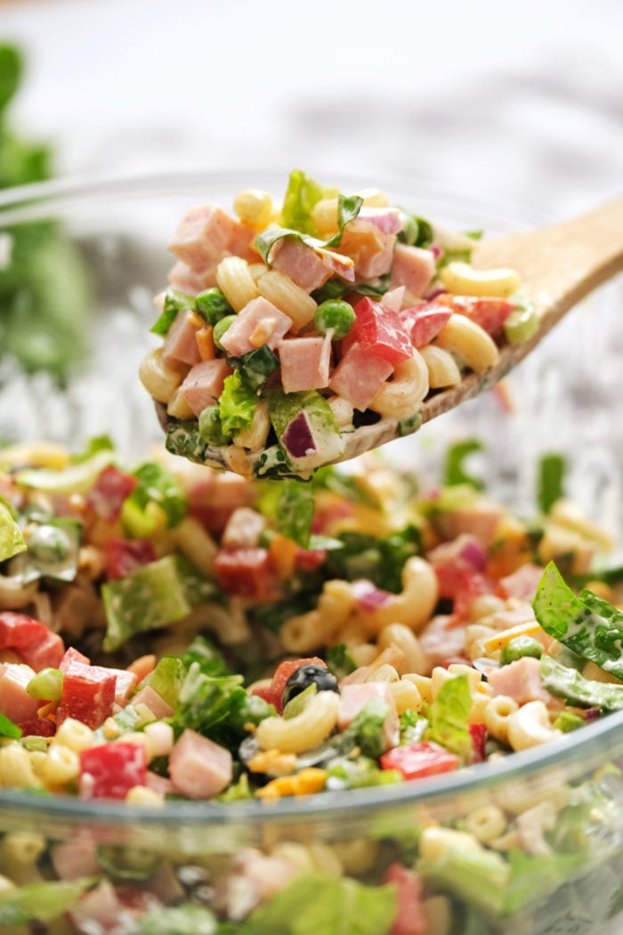 macaronin Ham & Peas Salad recipe