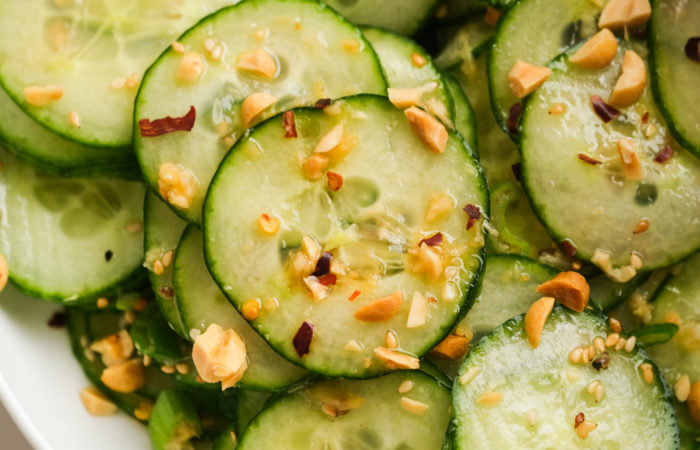 Asian Cucumber Salad with peanuts