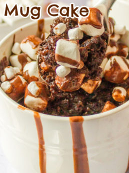 hot gooey mug cake with chocolate