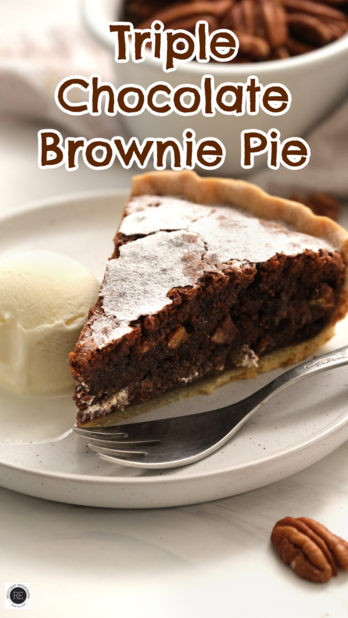 Triple Chocolate Brownie Pie