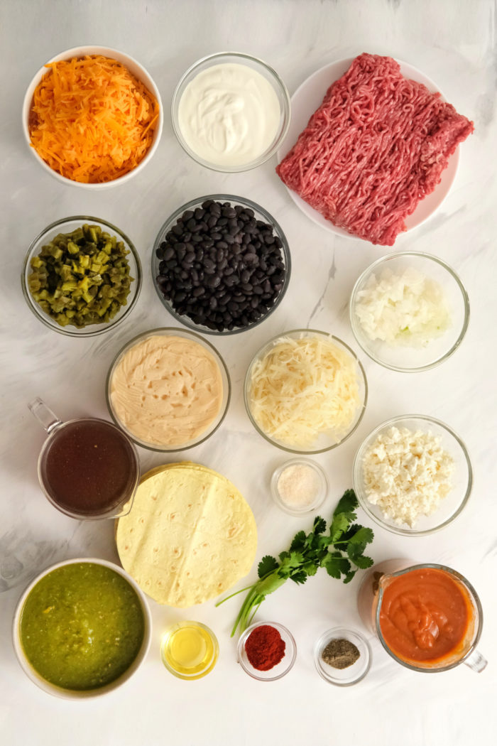 ingredients to make King Ranch Beef Casserole