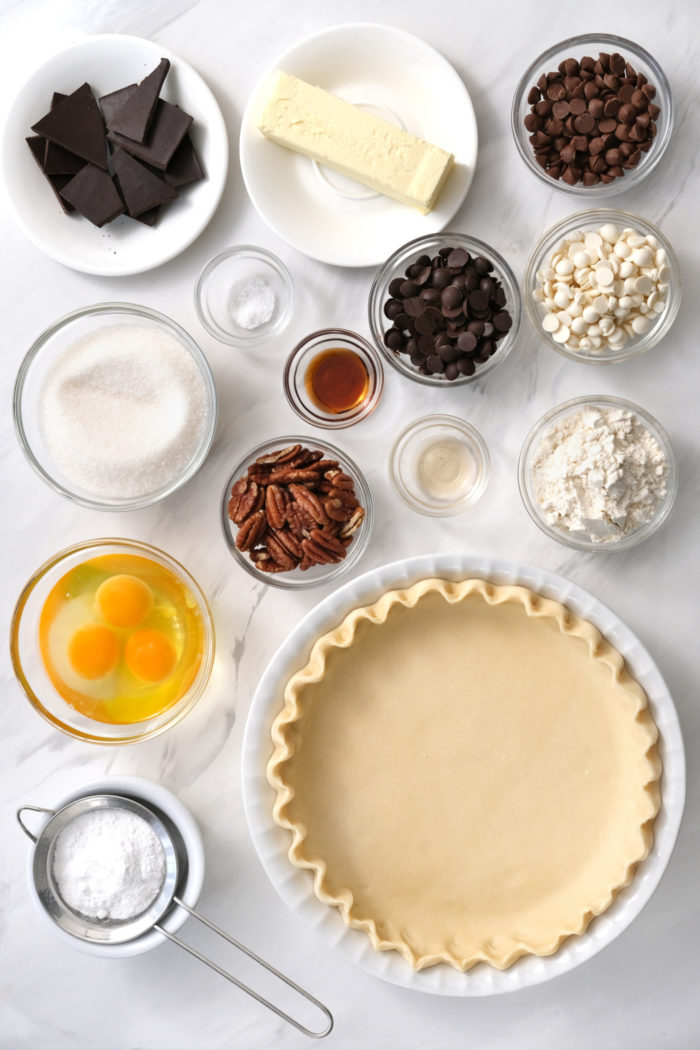 how to make a Triple Chocolate Brownie Pie